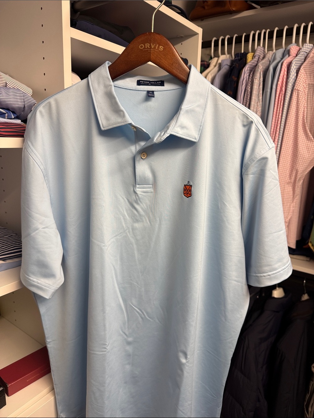 Peter Millar Crown Crafted Deepdale Golf Club Polo Size XL